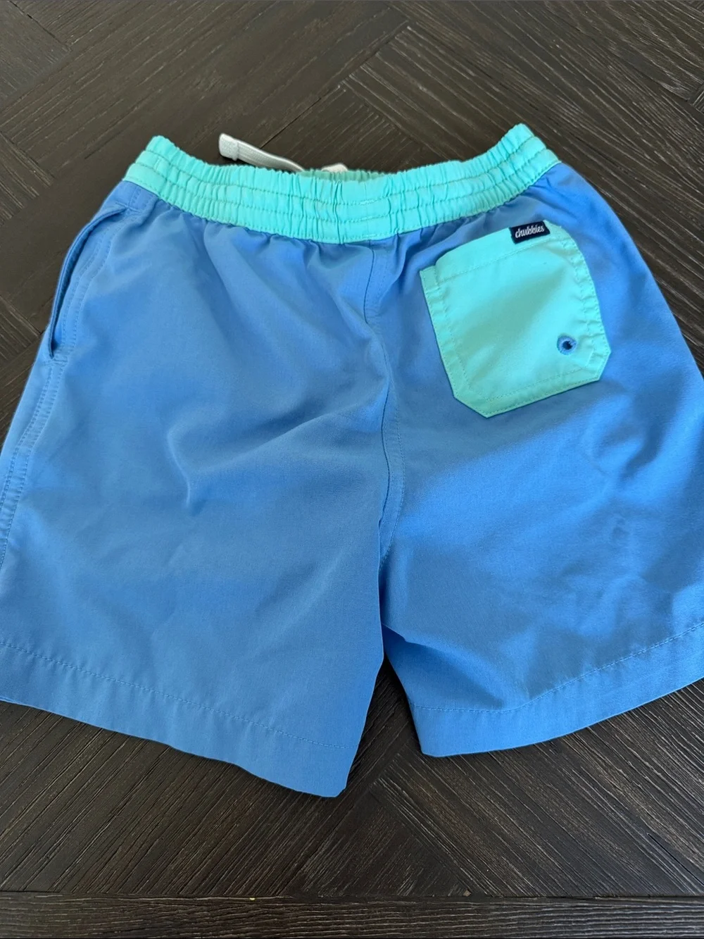 Chubbies Swim Trunks Boys Size 5 Blue Color Changing Stretch Mesh Lined